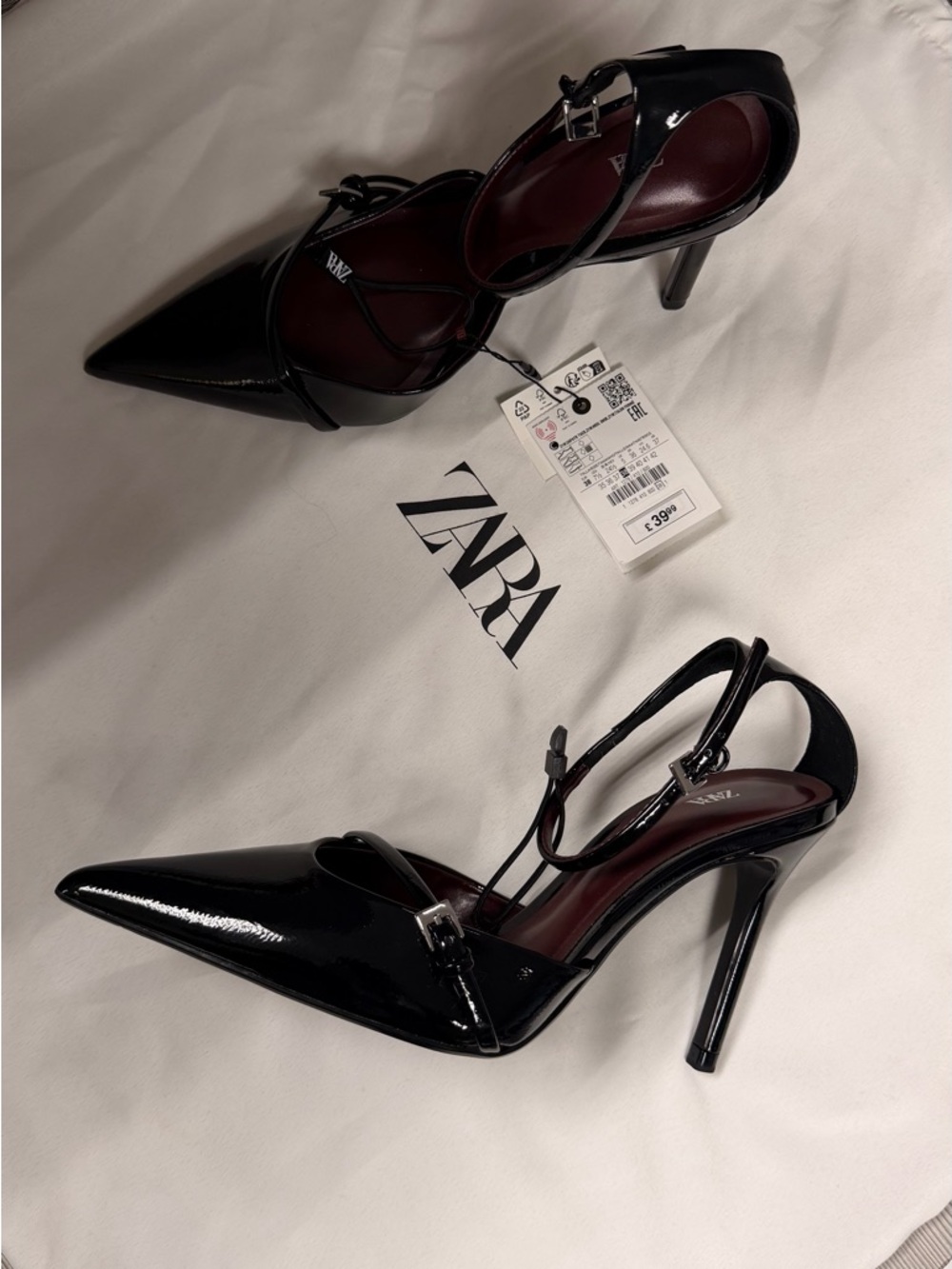 Zara Black High-heel shoes with a patent-effect top - Picture 5 of 9